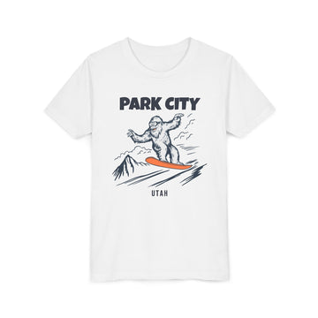 Park City, Utah Yeti Snowboard Youth Tee - Kids Skiing Shirt - 0