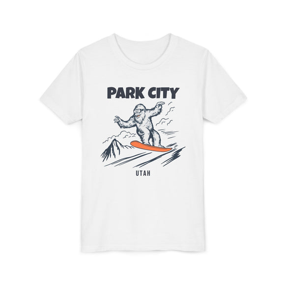 Park City, Utah Yeti Snowboard Youth Tee - Kids Skiing Shirt