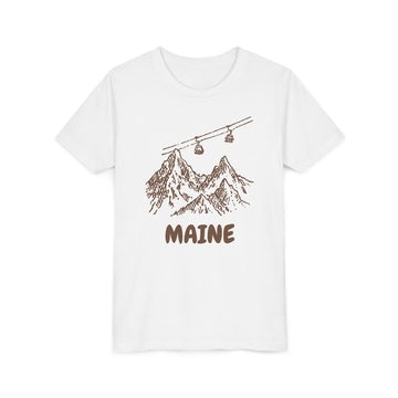 Maine Youth T-Shirt — Vintage Gondola Ski Mountain Tee - 0