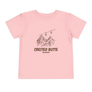 Buy pink Crested Butte, Colorado Toddler T-Shirt — Vintage Gondola Ski Mountain Tee