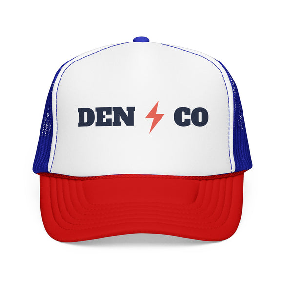 Denver, Colorado Retro Trucker Hat - Lightning Foam Cap