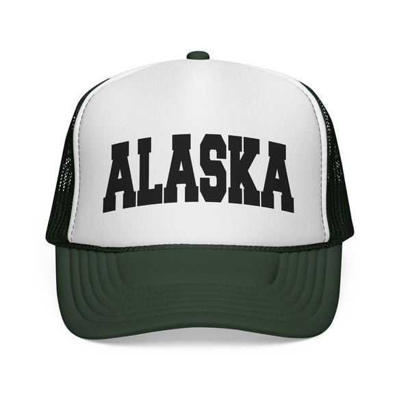 Alaska Retro Collegiate Style Trucker Hat