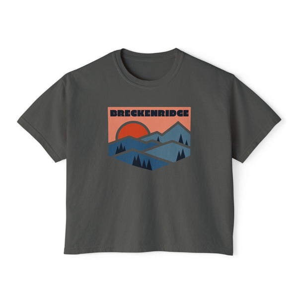 Women's Breckenridge, Colorado Boxy Graphic Tee - Slightly Cropped