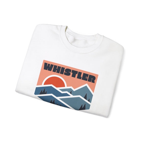 Whistler, Canada Sweatshirt Retro Mountains, Whistler Unisex Graphic Crewneck