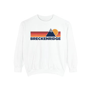 Buy white Breckenridge, Colorado Mountain Stripes Sweatshirt | Comfort Colors - 100% Cotton