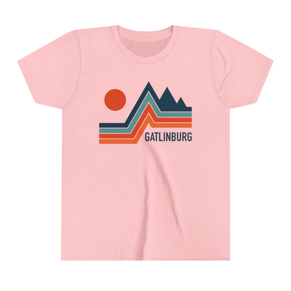 Gatlinburg, Tennessee Youth Shirt - Retro Mountain Gatlinburg Kid's T-Shirt