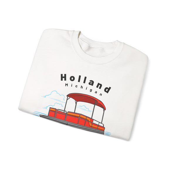 Holland, Michigan Sweatshirt - Pontoon Boat Sweatshirt