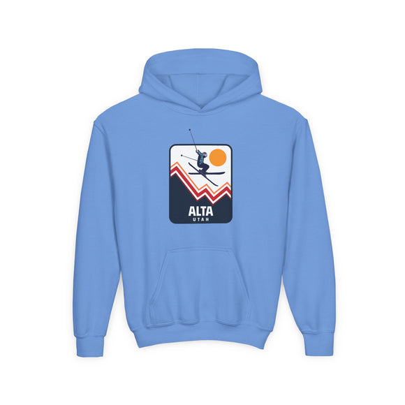 Alta, Utah Youth Hoodie, Kids Skiing Sweatshirt