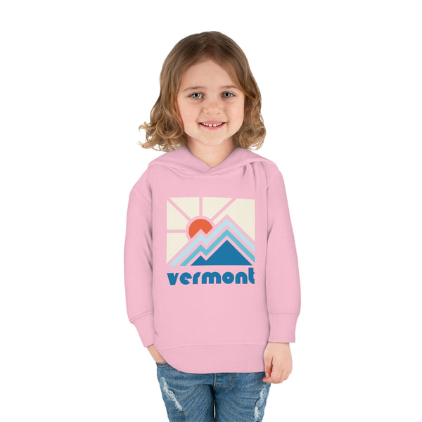 Vermont Toddler Hoodie - Minimal Style Unisex Vermont Toddler Sweatshirt