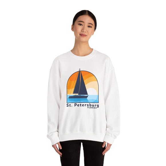 St. Petersburg, Florida Sweatshirt - Sailboat St. Petersburg Crewneck Sweatshirt