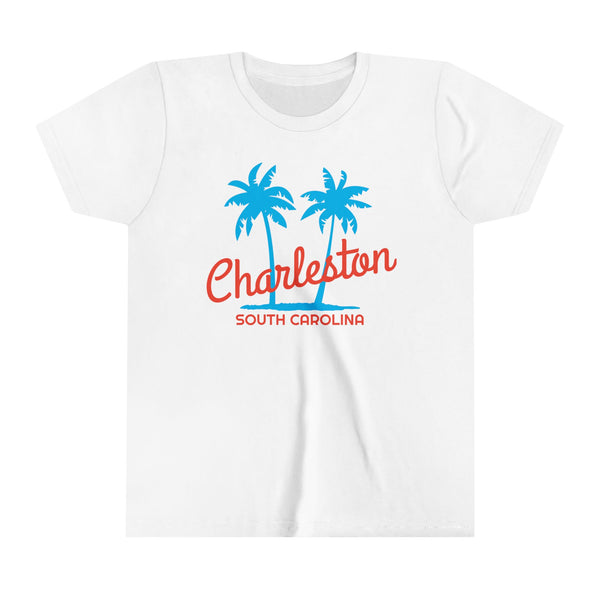 Charleston, South Carolina Youth Shirt - Retro Palm Tree Charleston Kid's T-Shirt