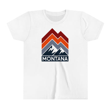 Montana Youth Shirt - Retro Mountain Montana Kid's T-Shirt - 0