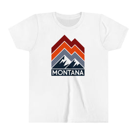 Montana Youth Shirt - Retro Mountain Montana Kid's T-Shirt