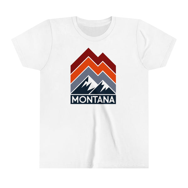 Montana Youth Shirt - Retro Mountain Montana Kid's T-Shirt