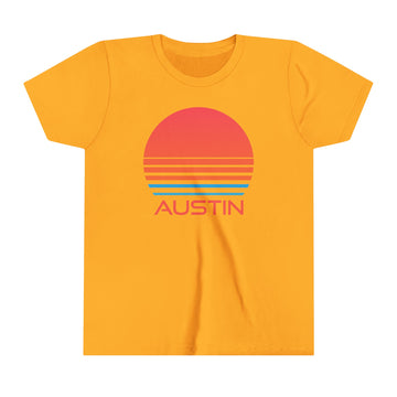 Buy gold Austin, Texas Youth Shirt - Retro 80s Austin Kid's T-Shirt