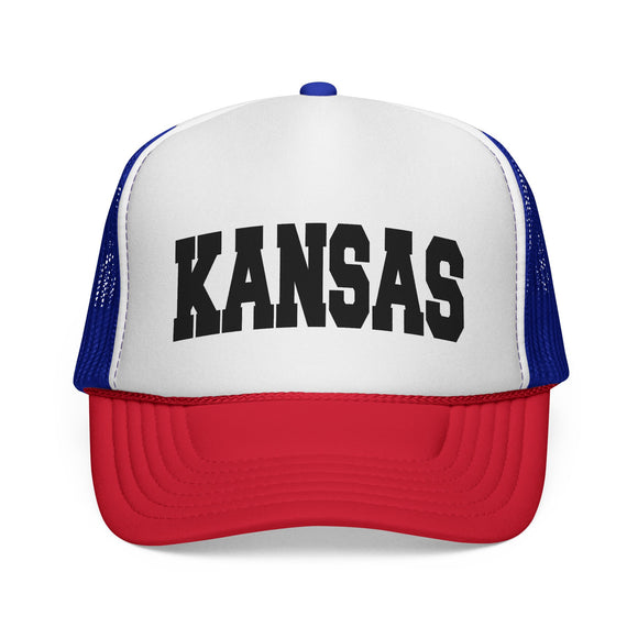 Kansas Retro Collegiate Style Trucker Hat