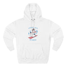 Premium Jackson Hole, Wyoming Skiing Snowman Hoodie-1