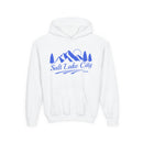 Retro Salt Lake City, Utah Youth Hoodie - Mountain Salt Lake City, Utah Kids Sweatshirt, Cute Salt Lake City, Utah Children's Pullover-1