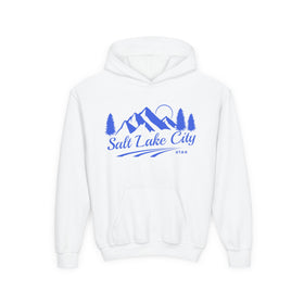 Retro Salt Lake City, Utah Youth Hoodie - Mountain Salt Lake City, Utah Kids Sweatshirt, Cute Salt Lake City, Utah Children's Pullover