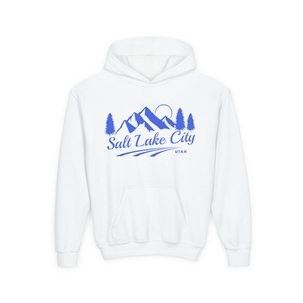 Retro Salt Lake City, Utah Youth Hoodie - Mountain Salt Lake City, Utah Kids Sweatshirt, Cute Salt Lake City, Utah Children's Pullover