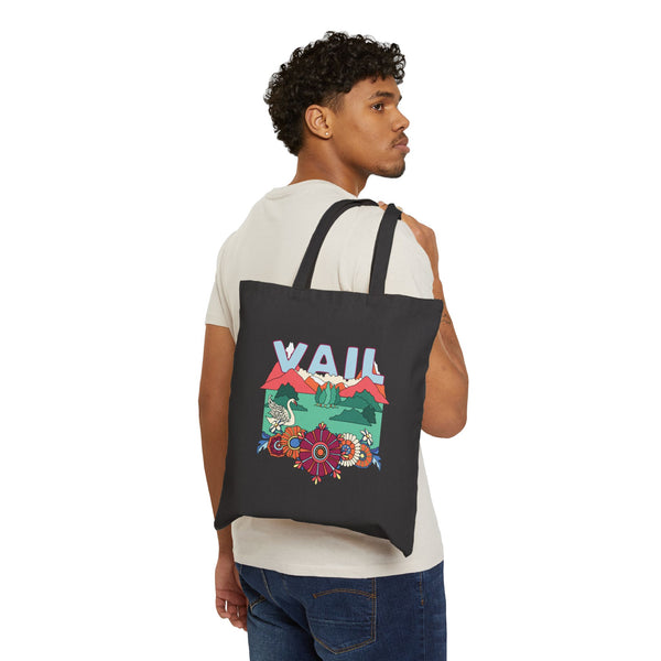 Vail, Colorado Cotton Canvas Tote Bag - 15