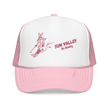 Buy light-pink-white Sun Valley, Idaho Ski Bunny Foam Trucker Hat