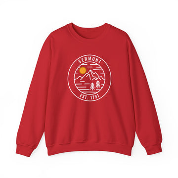 Buy red Vermont Sweatshirt - Unisex Vermont Crewneck Sweatshirt