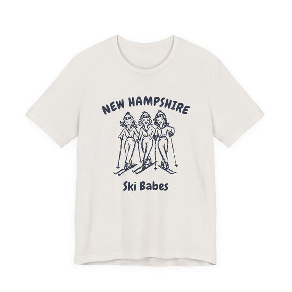 New Hampshire Ski Babes T‑Shirt — Retro Skiing Graphic Tee