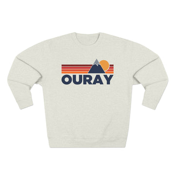 Premium Ouray, Colorado Mountain Lines Graphic Sweatshirt