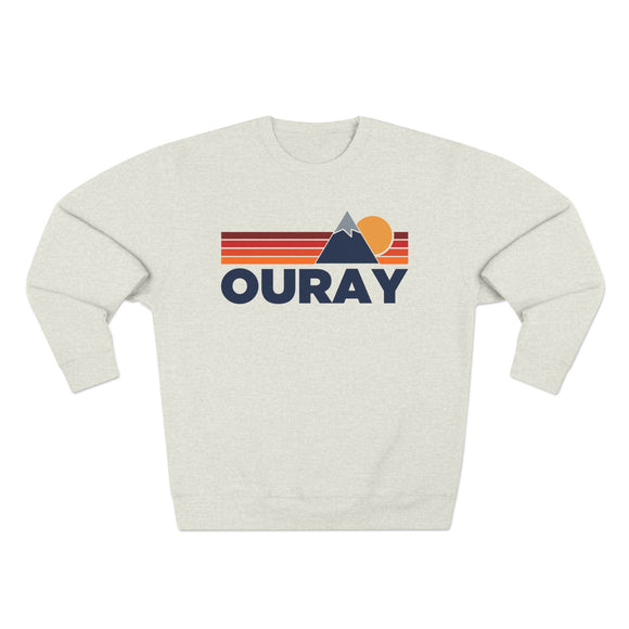 Premium Ouray, Colorado Mountain Lines Graphic Sweatshirt