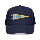 New Jersey Pennant Trucker Hat — Retro Flag Foam Cap-1