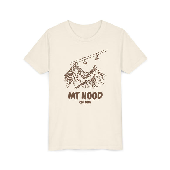 Mt Hood, Oregon Youth T-Shirt — Vintage Gondola Ski Mountain Tee
