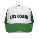 Lake Michigan Retro Collegiate Style Trucker Hat-3