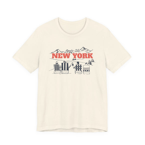 New York Après-ski T-Shirt - Vintage Mountain Graphic Tee