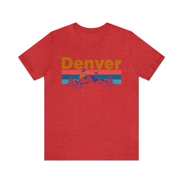 Denver, Colorado Shirt - Mountain Sunset Unisex Denver T-Shirt