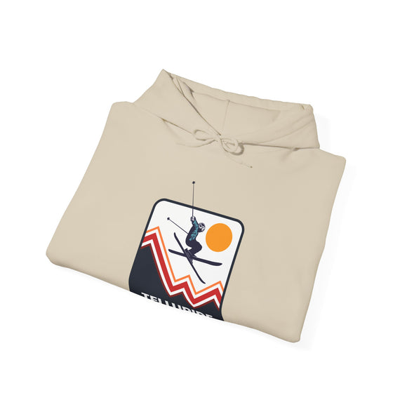 Telluride, Colorado Hoodie - Unisex Snow Ski Jump Telluride Hoodie Sweatshirt