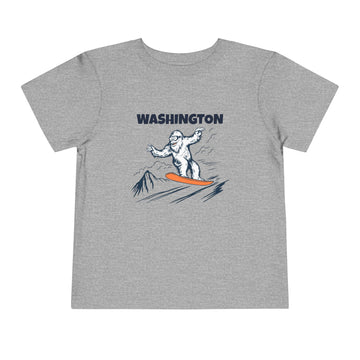 Buy athletic-heather Washington Yeti Snowboard Toddler Tee