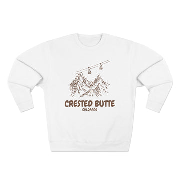 Premium Crested Butte, Colorado Gondola Ski Mountain Sweatshirt - 0