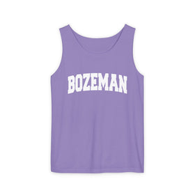 Buy violet Bozeman, Montana Tank Top Unisex | Comfort Colors - 100% Cotton