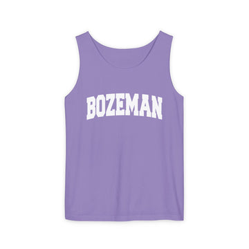 Buy violet Bozeman, Montana Tank Top Unisex | Comfort Colors - 100% Cotton