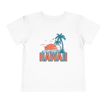 Hawaii Toddler T-Shirt - Retro Palm Tree Unisex Toddler Hawaii Shirt - 0