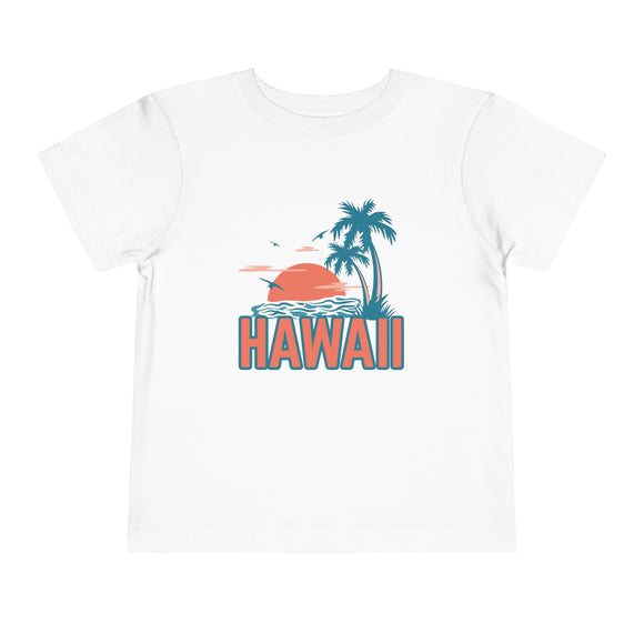 Hawaii Toddler T-Shirt - Retro Palm Tree Unisex Toddler Hawaii Shirt