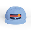 Chicago, Illinois retro sunset Surf Cap | vintage striped sun state hat-13