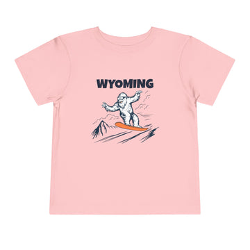 Buy pink Wyoming Yeti Snowboard Toddler Tee