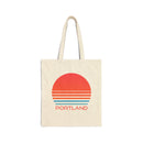 Portland, Oregon Retro 80s Cotton Canvas Portland Tote Bag-1