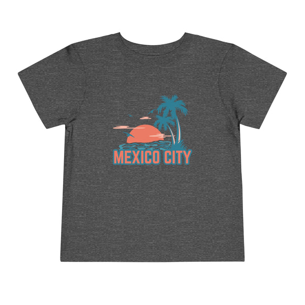 Mexico City, Mexico Toddler T-Shirt - Retro Palm Tree Toddler Mexico City Shirt