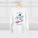 Premium Stowe, Vermont Skiing Snowman Sweatshirt-6