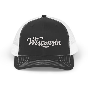 Wisconsin Snapback Trucker Cap - Embroidered Wisconsin Hat - 0