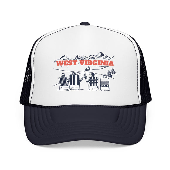 West Virginia Après-ski Trucker Hat — Foam Mesh Cap