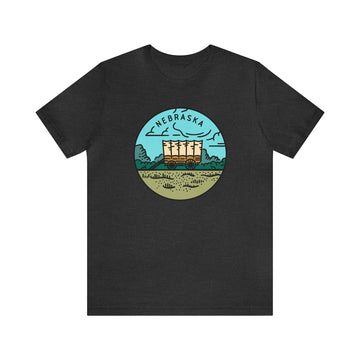 Buy dark-grey-heather Nebraska T-Shirt - Unisex Nebraska Shirt